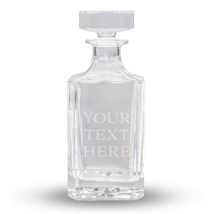 Engraved Text Whiskey Decanter