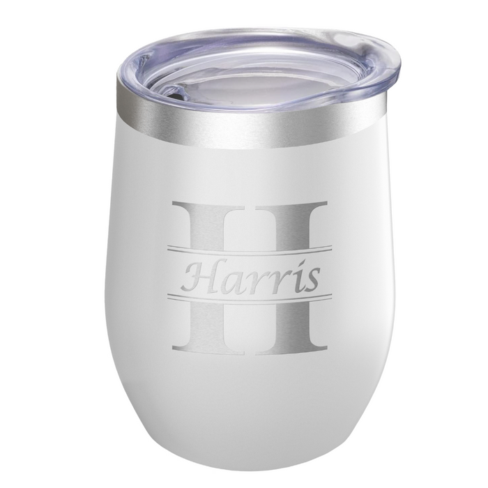 Custom Wine Tumbler - White