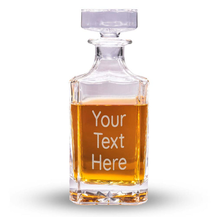 Engraved Text Whiskey Decanter