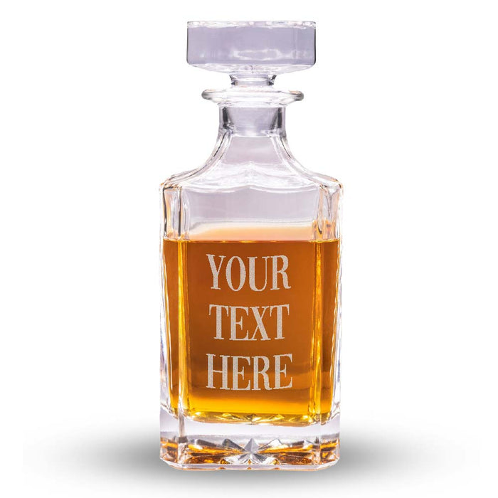 Engraved Text Whiskey Decanter