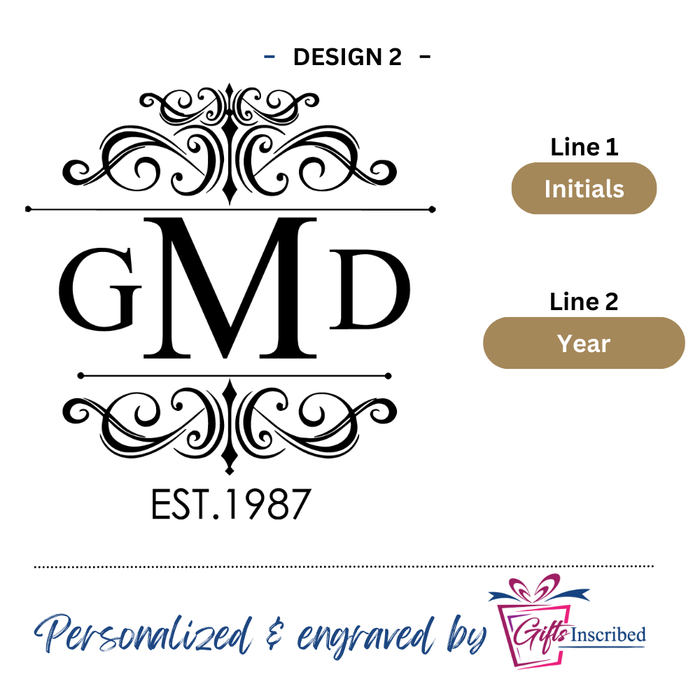 Custom Whiskey Decanter & 4 Glasses Set