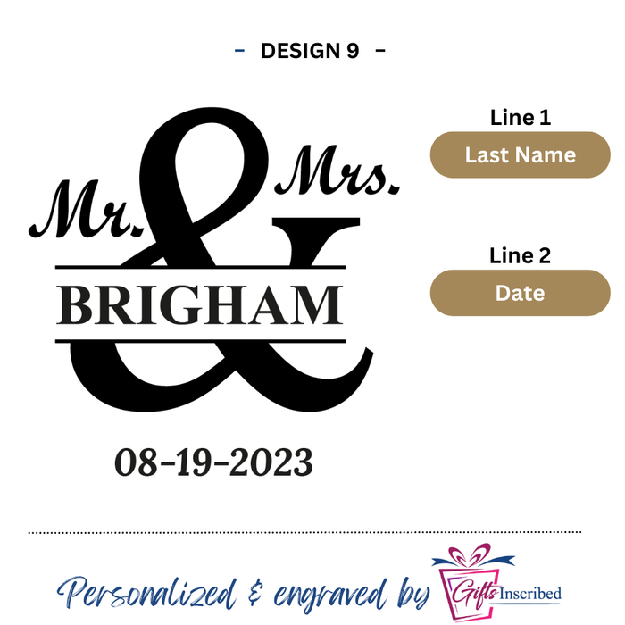 Custom Whiskey Decanter & 4 Glasses Set