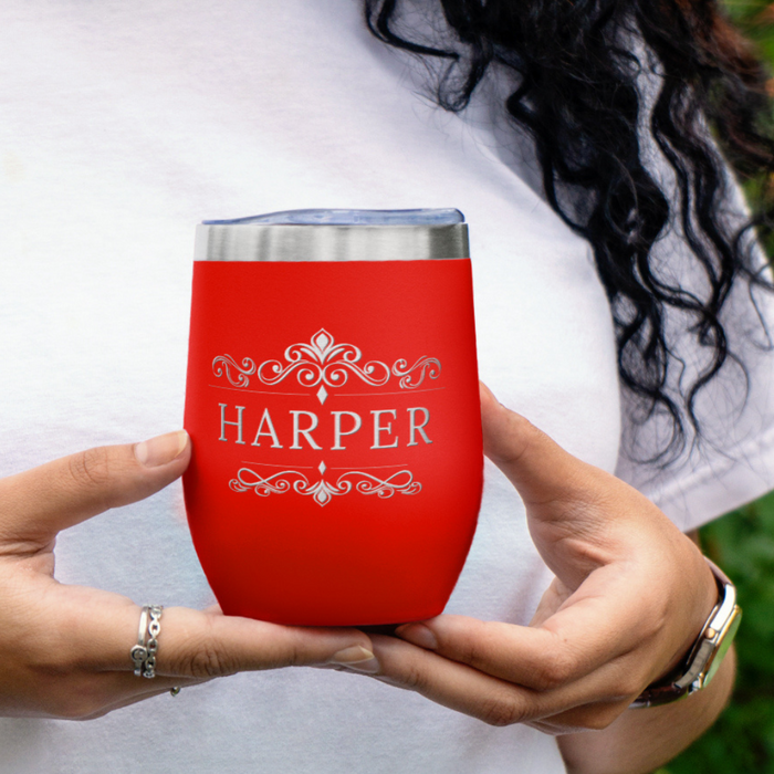 Custom Wine Tumbler - Red