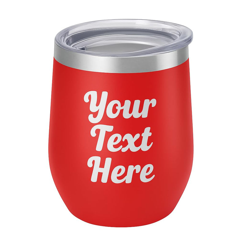 Personalized Wine Tumbler with Lid | Custom Engraved Stainless Steel Mug