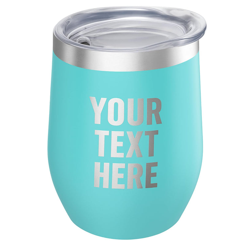 Personalized Wine Tumbler with Lid | Custom Engraved Stainless Steel Mug