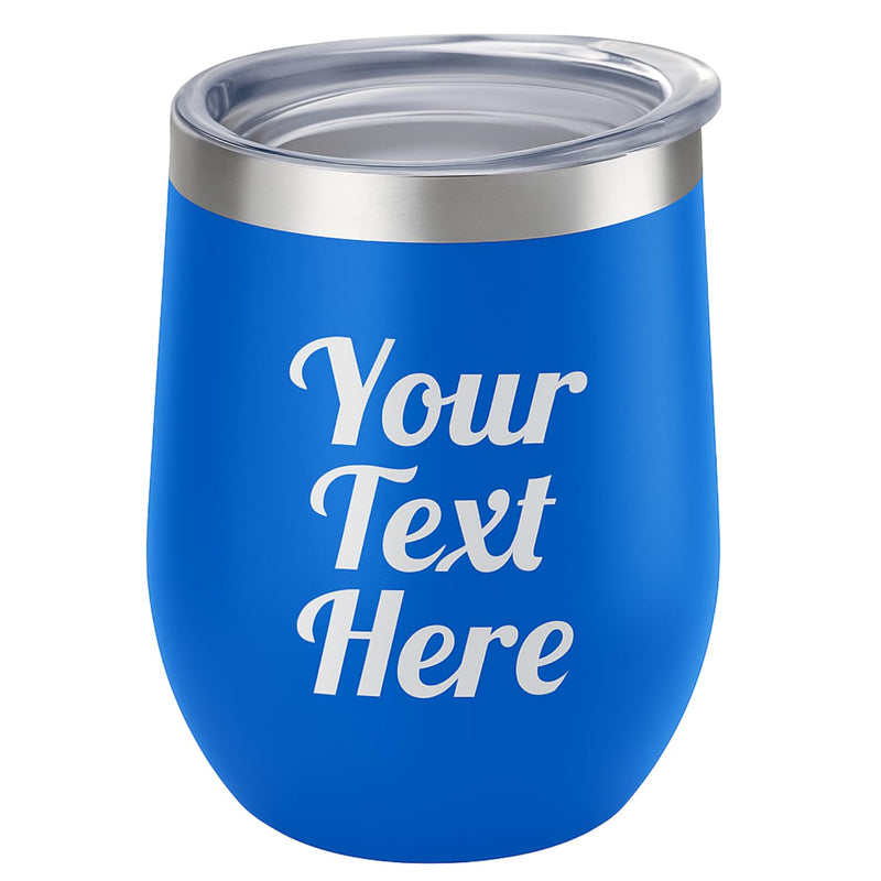 Personalized Wine Tumbler with Lid | Custom Engraved Stainless Steel Mug
