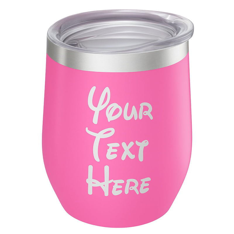 Personalized Wine Tumbler with Lid | Custom Engraved Stainless Steel Mug