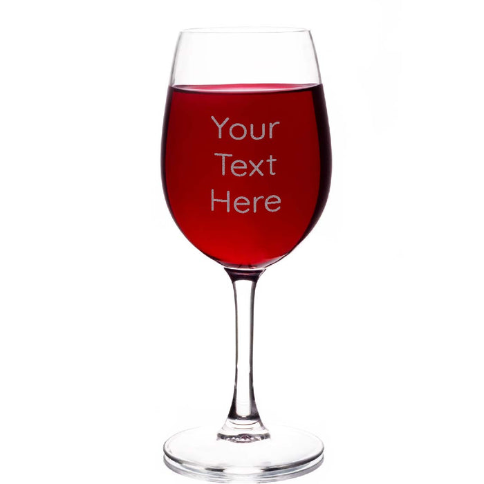 Custom Text Wine Glass