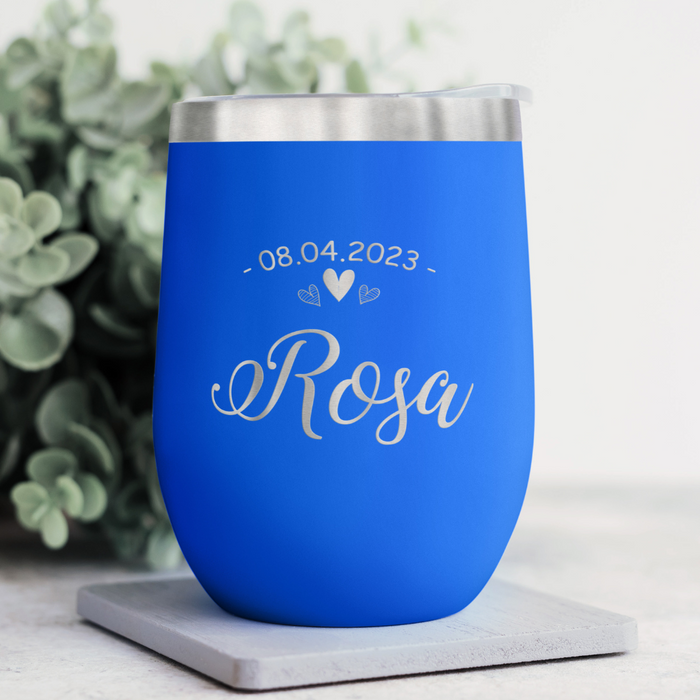 Custom Wine Tumbler - Blue